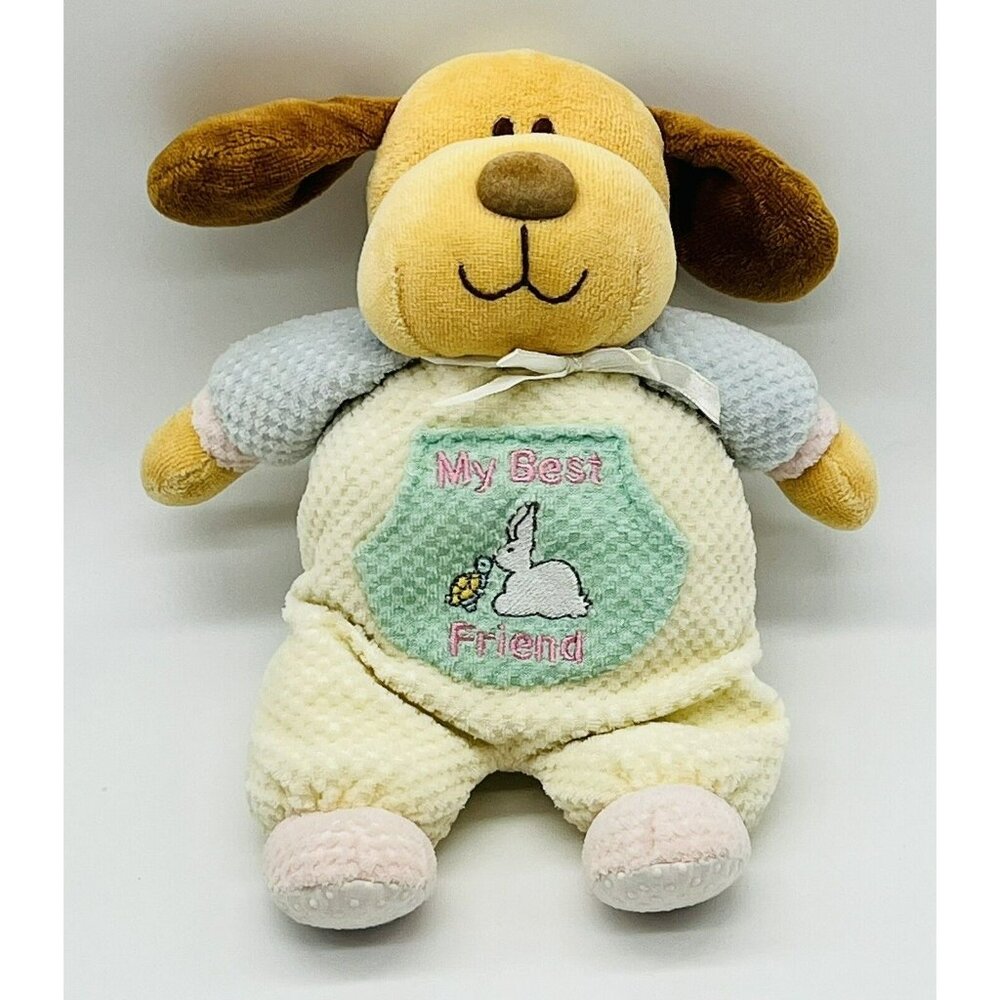 Prestige Plush Puppy Dog My Best Friend Pastel Waffle Weave Color Block Stuffed‎